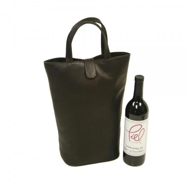 Piel Leather Double Wine Tote 1 Piel Leather Double Wine Tote