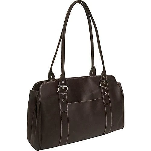Piel Leather Ladies Buckle Business Tote 1 Piel Leather Ladies Buckle Business Tote