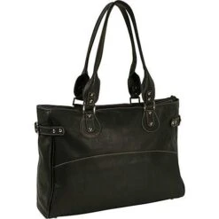 Piel Leather Large Ladies Side Strap Tote -Tumi Luggage Sales Piel Leather Large Ladies Side Strap Tote 8