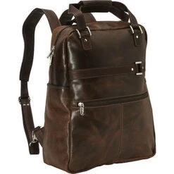 Piel Leather Vintage Laptop Carry-All/Convertible Backpack 7 Piel Leather Vintage Laptop Carry-All/Convertible Backpack -Tumi Luggage Sales Piel Leather Vintage Laptop Carry AllConvertible Backpack 3