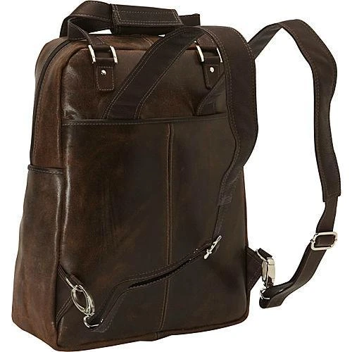 Piel Leather Vintage Laptop Carry-All/Convertible Backpack 4 Piel Leather Vintage Laptop Carry-All/Convertible Backpack - Image 4